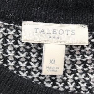 Talbots Sweaters - SALE! Talbots slight crop b/w sweater, sz XL. GUC. Talbots Sweaters - SALE! Talbots slight crop b/w sweater, sz XL. GUC.